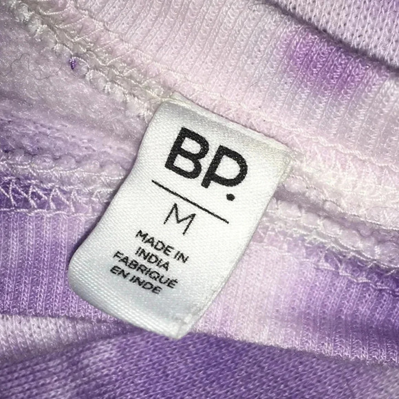 BP brand Purple Tie Dye Peplum Hem Sweatshirt Size Medium NWT - Picture 6 of 6